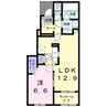 ヴァールハイトシャッツB 1LDKの間取り
