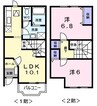 グランキャトル 2LDKの間取り