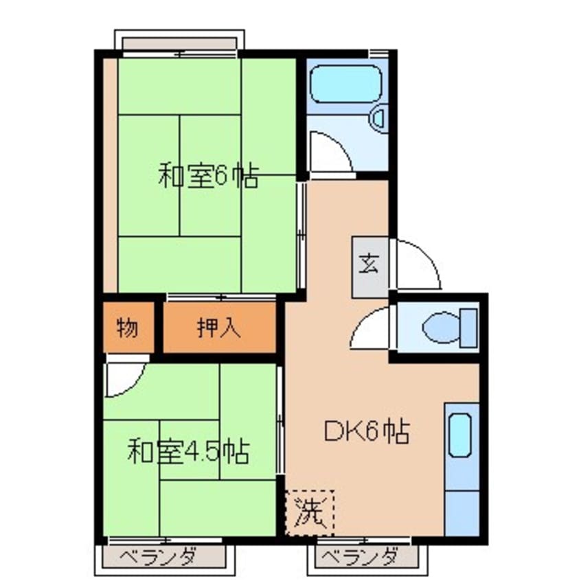 間取図 コーポラス　カネ京