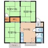 コーポラス　カネ京 3DKの間取り