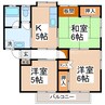 コーポスワンI 3Kの間取り