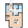 ハイツパープル 1Kの間取り