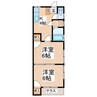 ビラ砂田 2Kの間取り