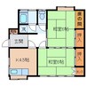 小口貸家　A棟 2Kの間取り