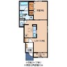 リバーサイド・モリB 1LDKの間取り