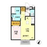 ビラ豆田B 1Rの間取り