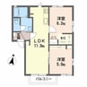ブルーヒルA 2LDKの間取り