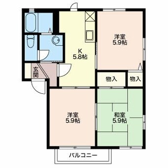 間取図 ブルーヒルA