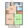 ハイツボヌール 2Kの間取り