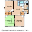 シャトー白樺　Dの間取図