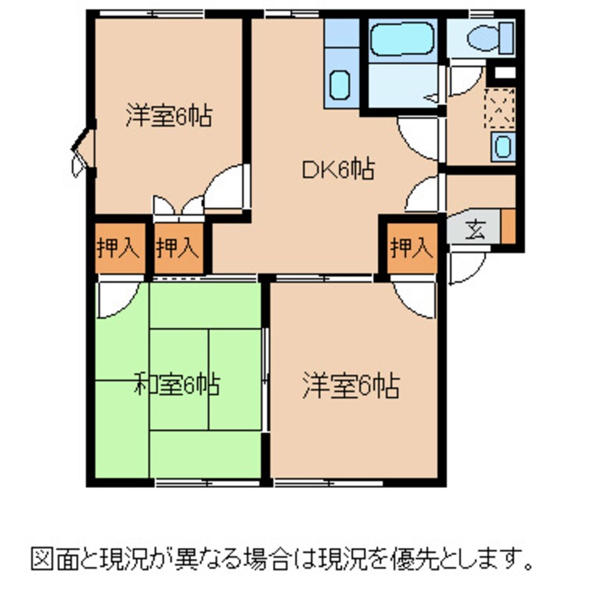 間取図 シャトー白樺　D