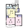 アーバンコートB 2DKの間取り