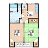 コーポタケイIII 2Kの間取り