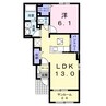 銀河星Ｂ 1LDKの間取り