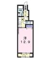 レイクI 1Kの間取り