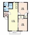 ジュネス砥川 2LDKの間取り