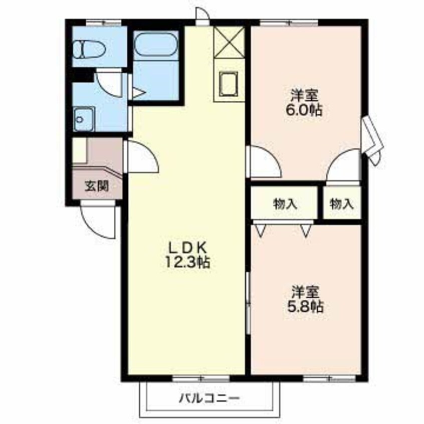 間取図 ジュネス砥川