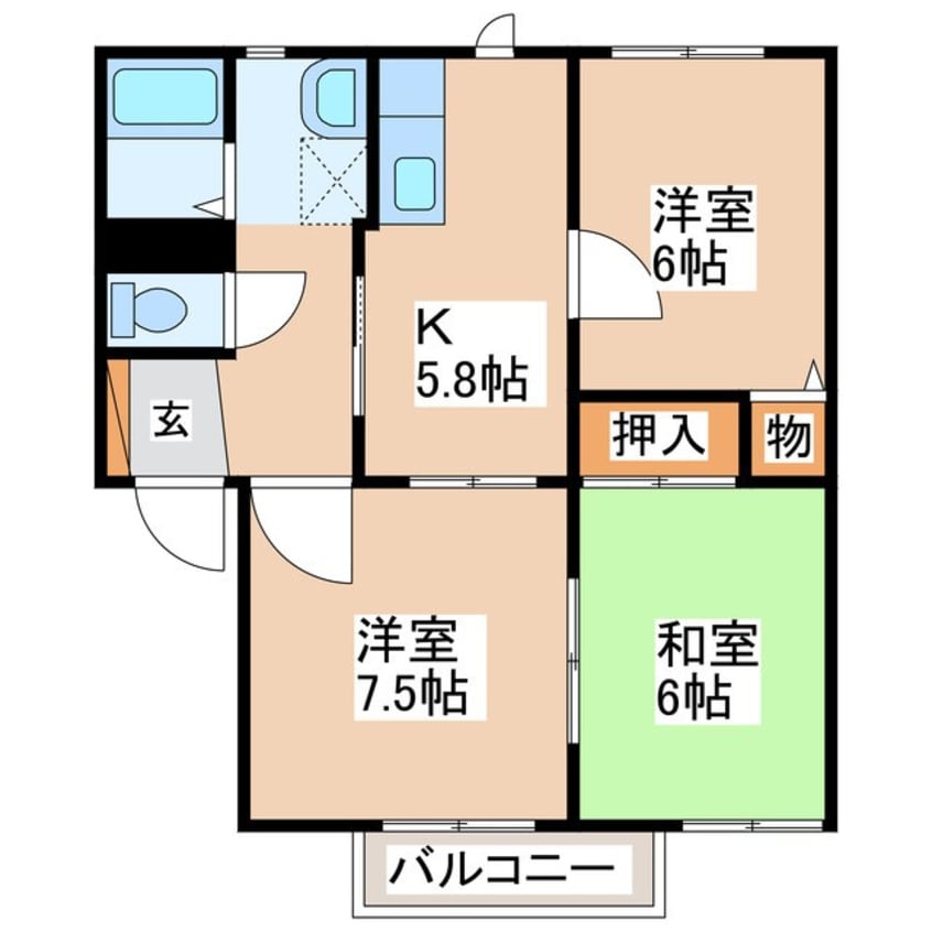 間取図 フォーレス三井A