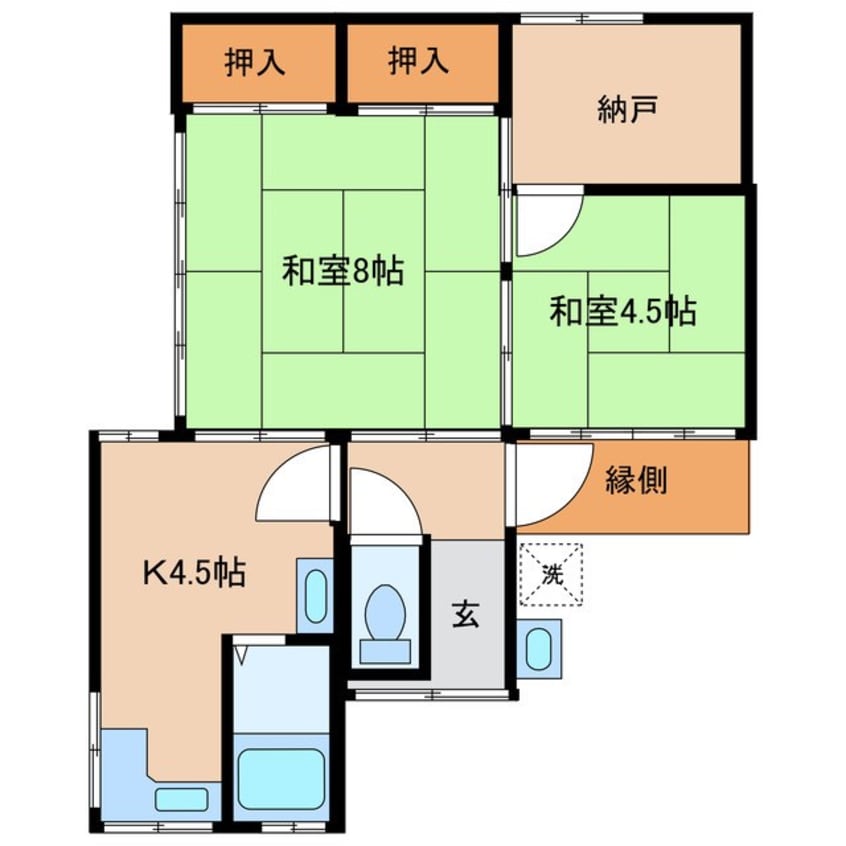 間取図 東銀座1丁目貸家