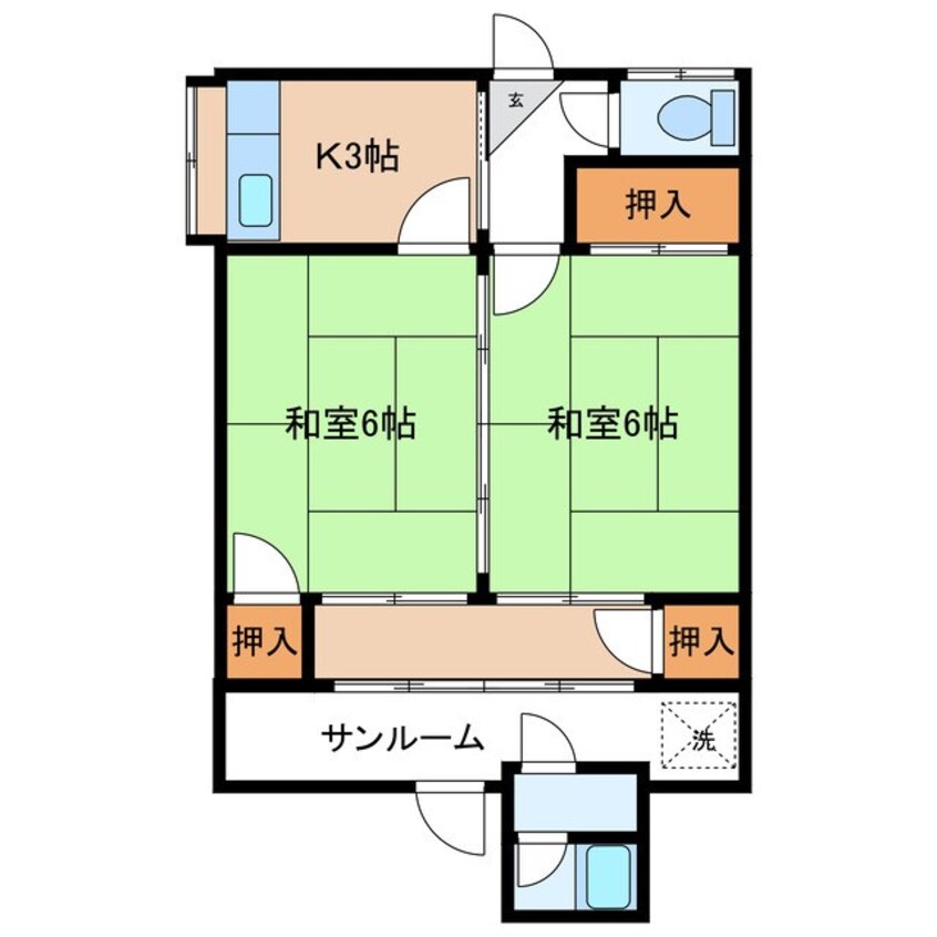 間取図 小口加茂町貸家　西