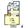 Adesso東銀座 1Rの間取り