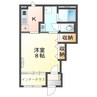 （仮）岡谷市アパート新築工事 1Kの間取り