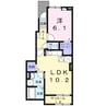 プラシード 1LDKの間取り