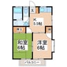 ハイツSS　A 2Kの間取り