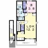 サニーガーデンR Ａ 1LDKの間取り