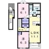 クラール西茅野 2LDKの間取り