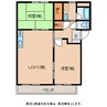 中丘ハイツＡ棟 2LDKの間取り