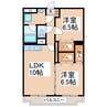 フローラルヴィレッジ 2LDKの間取り
