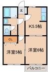 上田電鉄別所線/八木沢駅 徒歩10分 1階 築23年 2Kの間取り