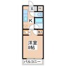 コーポ小さな森 1Kの間取り