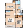 SPAZIO 2LDKの間取り