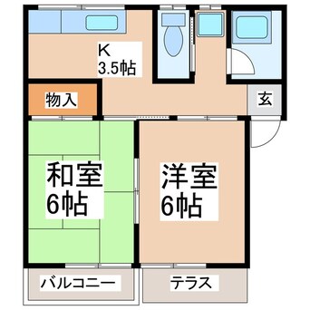 間取図 サンテラス東部