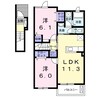 上田電鉄別所線/中塩田駅 徒歩12分 2階 築11年 2LDKの間取り