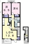 上田電鉄別所線/上田原駅 徒歩28分 2階 築14年 2LDKの間取り