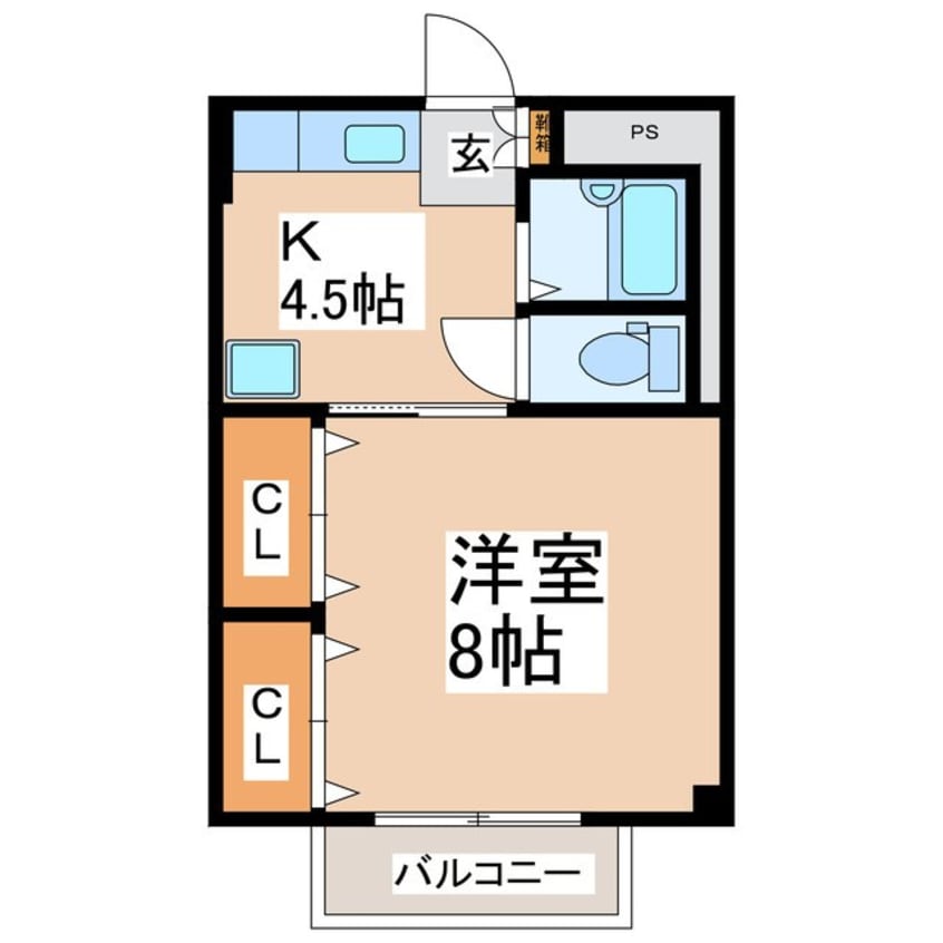 間取図 サザンクロス谷地