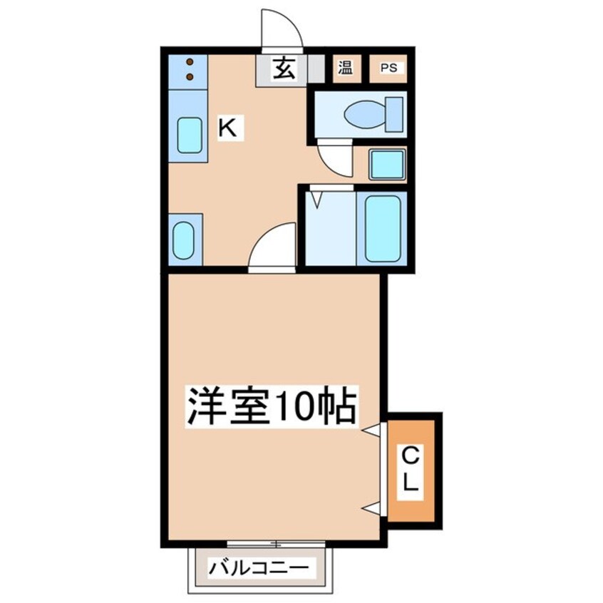 間取図 上田電鉄別所線/城下駅 徒歩8分 1階 築16年