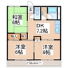 マンションあずま 3DKの間取り