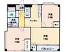 パルメゾントモエ 2LDKの間取り