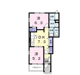 間取図 ミニョン　バティマンＡ