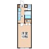 常磐城マンション 1Kの間取り