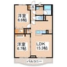 RoyalPark天神 2LDKの間取り