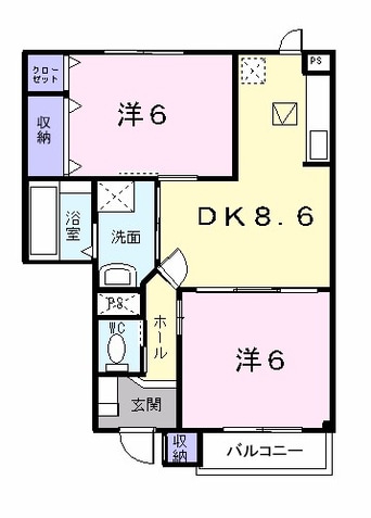 間取図 エヴァーグリーンＡ