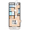 サンライン東部 1Kの間取り
