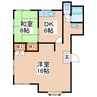 パレスサンプラス 2DKの間取り