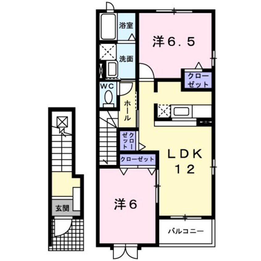 間取図 北陸新幹線（甲信越）/上田駅 徒歩38分 2階 築16年