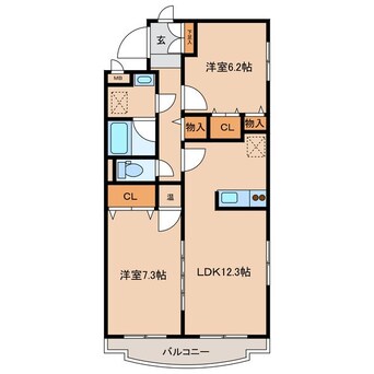 間取図 しなの鉄道しなの鉄道線/上田駅 徒歩17分 1階 築20年